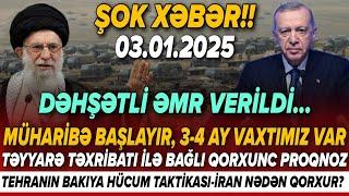 TƏCİLİ! Vacib xəbərlər 03.01.2025 (Xəbər Bələdcisi) xeberler, son xeberler bugun 2025