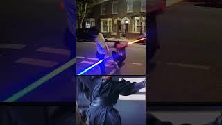 Darth Maul vs Obi Wan FULL FIGHT side by side #starwars #starwarsfan #darthmaul #obiwankenobi