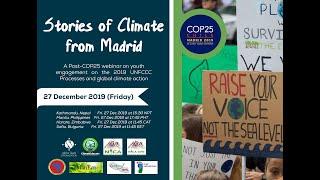 Stories of Climate from Madrid [Webinar | 27 Dec 2019]