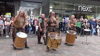 Clanadonia, Scottish tribal band play "Ya Bassa" live during 2017 Medieval Festival - 4K UHD