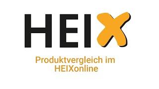 Der Produktvergleich im HEIXonline