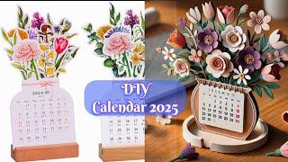 "DIY Floral Handmade Desk Calendars: Decorative Paper Crafts for Stunning Personalized Designs"