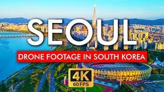  Seoul Drone Footage in 4K Video. Explore Gangnam, 63 Building & Railway Bridge in South Korea