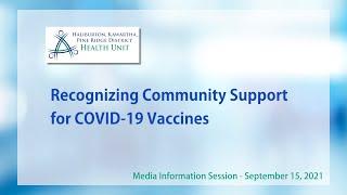 Recognizing Community Support for COVID-19 Vaccines