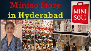 Miniso store Hyderabad Inorbit Mall Shopping high quality product vlog हैदराबाद हिंदी Monica Josan