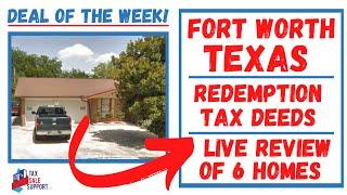 FORT WORTH TX TAX DEED AUCTION PRE-SALE REVIEW!  TARRANT COUNTY TEXAS HOMES