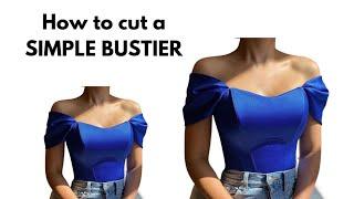 How to cut an off shoulder bustier. Off shoulder bustier top