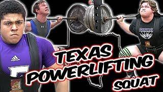  Texas Strong ! | High School Powerlifting | Squat | S & S Ram Invitational | THSPA Region 6