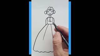 DOLL DRAWING WITH CIRCLE #doll #dolls #circle #drawing #drawings #draw #drawingforkids #art