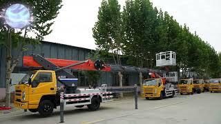 25m-46m  Aerial Work Vehicle Bucket Truck Truck Mounted Telescopic Boom Lift for Sale