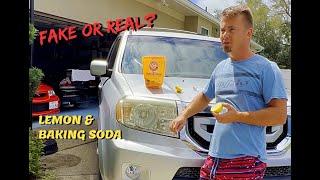 Lemon Plus Baking Soda Headlight Restoration Real or Fake?