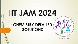 IIT JAM 2024 Chemistry |Complete Detailed solution | AHC