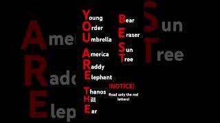Read only the red letters