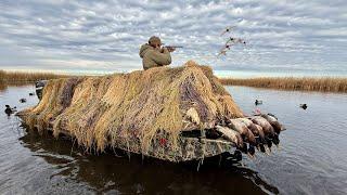 Duck Hunting a SMALL WATER hole LOADED with MALLARDS!