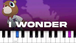 Kanye West - I Wonder (piano tutorial)