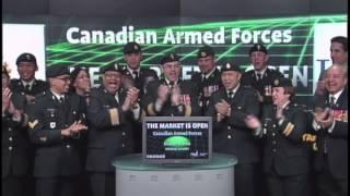 Canadian Armed Forces opens Toronto Stock Exchange, June 7, 2013.