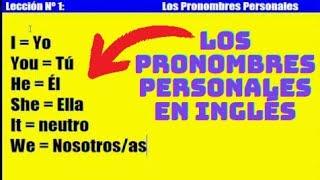 Curso de Inglés: 1. Los Pronombres Personales