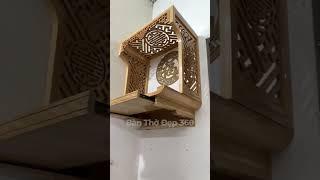 TOP bàn thờ treo tường dành cho chung cư hiện đại gỗ sồi màu sáng các kích thước #banthotreotuong