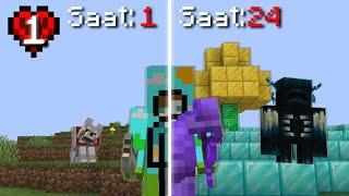 Minecraft HARDCORE'DA 24 Saatte ZENGİN OLDUM