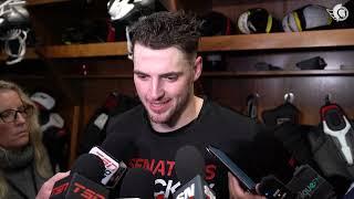 Drake Batherson, Linus Ullmark, David Perron, Travis Green Postgame Media vs VGK