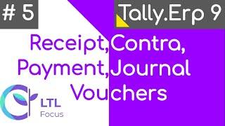 Tally Receipt, Payment, Contra, Journal Vouchers In Malayalam | Financial Transactions