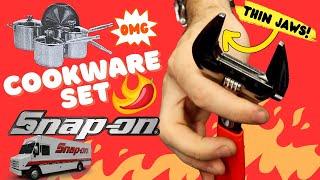 Snap On Cookware Set and Thin Jaw Adjustable Wrench. Snap On Tool Truck Tour.