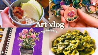 {SUB} Art Vlog  My creation routine, what i eat in a day living in Italy #artvlog #dailyvlog