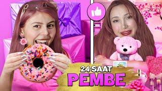 24 SAAT BOYUNCA HER ŞEY PEMBE! w/ @kubranisayoutube2