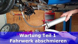 Wartung Teil 1: Abschmieren des Fahrwerks / Lenkung / Kardanwelle | Ford Mustang