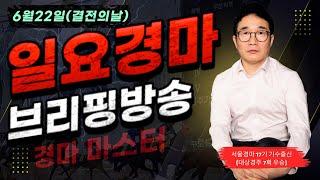 [경마] 6월22일 일요일 박수홍의 분석 방송 #박수홍경마 #서울 #부산 #렛츠런파크