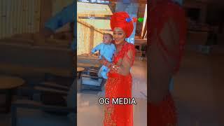 Frederick Leonard's wife Peggy Ovire shows off her adopted son