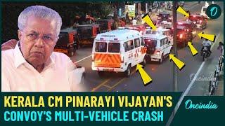 Kerala CM Pinarayi Vijayan's Escort Convoy Crashes While Assisting Scooter Rider—WATCH Full Video