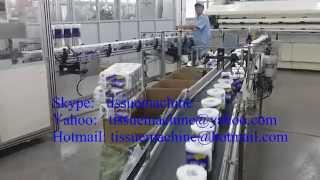 SRP180 High Speed Automatic Single Toilet Tissue Paper Roll Wrapping Machine 180 Roll Per  Minute