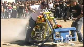 Bikers Smokin Tires at the Canadian Championship of Bike Building