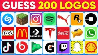 Guess the Logo in 2 Seconds | 200 Most Popular Logos ️ Logo Quiz 2024