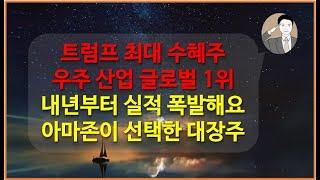 트럼프 최대 수혜주는 이 놈입니다[우주 글로벌 1위 내년부터 실적 폭발합니다] 아마존이 선택한 위성통신 인텔리안테크