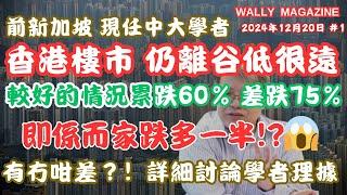 香港樓市距離谷底仍遠，跌幅達60%-75%！中大現任、新加坡南洋大學前學者警告銀行業風險與惡性循環｜