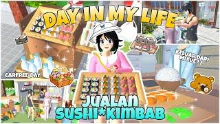 DAY IN MY LIFE JUALAN SUSHI/KIMBAB DI CAR-FREE DAY | PEGAWAI MIXUE PART 4 | SAKURA SCHOOL SIMULATOR