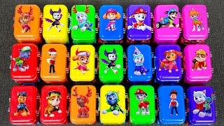 Rainbow Egg Paw Patrol Clay With Slime Coloring: Ryder, Chase, Marshall,...Satisfying ASMR Video