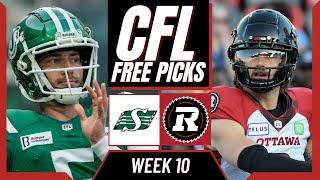 ROUGHRIDERS vs REDBLACKS CFL Picks and Predictions (Week 10) | CFL Free Picks Today