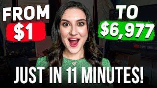 FOREX TRADING STRATEGY | WITH $1 I EARN $6,977 IN 11 MINUTES | MY SECRET GUIDE FOR BEGINNERS