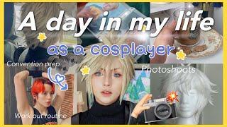 A Day in the life of a Professional Cosplayer | RAYCON earbuds, work out, guesting, wigs and merch 