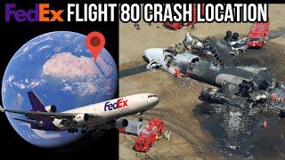 Where did FedEx Flight 80 Crash? Google Earth 