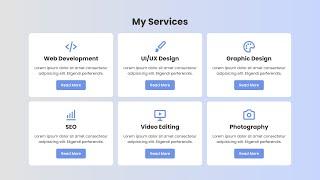 Responsive Service Box Using CSS Grid Layout | Service Section HTML CSS