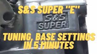 S&S SUPER E CARBURETOR/ tuning, base settings in 5 minutes