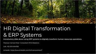 HR Digital Transformation & Enterprise Resource systems 2024 (CHRP)