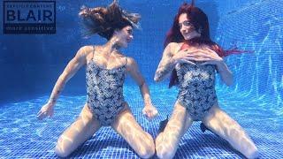 Underwater fun,  wet look, BLAIR EXPLICIT and her FRIEND 