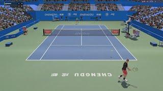 Full Ace Tennis Simulator | Adrian Mannarino VS Kei Nishikori | CHENGDU | Gameplay