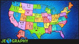 50 States Song with Lyrics | States & Capitals of the USA For Kids