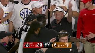 CONTROVERSY in Georgia vs. Texas  Refs overturn pass interference call, Kirby Smart unhappy 